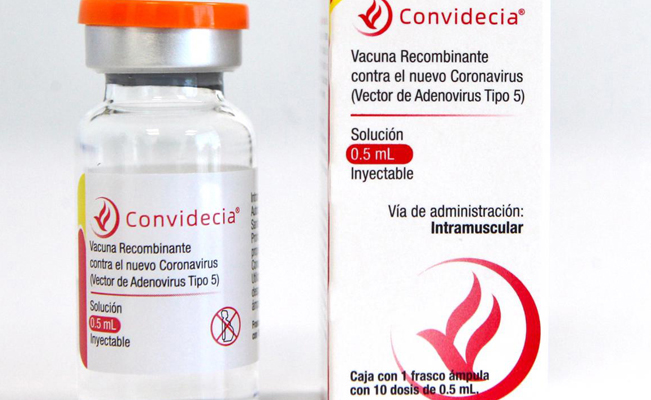 Vacuna Convidencia de CanSino es recomendada para usarse como refuerzo
